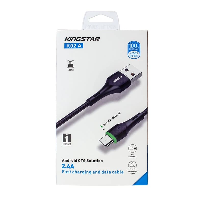 کابل تبدیل USB به microUSB کینگ استار مدل K02A
