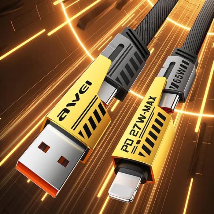 کابل شارژ AWEI CL-226 چهار کاره USB-C – لایتنینگ — تصویر ۳
