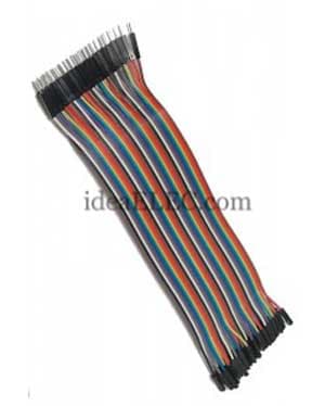 کابل فلت سیم جامپر 40 رشته رنگی نری به مادگی 10 سانتیمتر | flat cable male to female (10cm)
