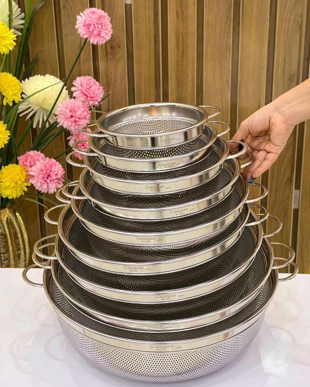 آبکش 9 پارچه استيل یونیک