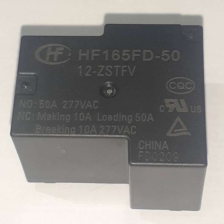 رله 24 ولت T کولری 5 پایه 50 آمپر HONGFA | مدل HF165FD-50/24-ZSTFV