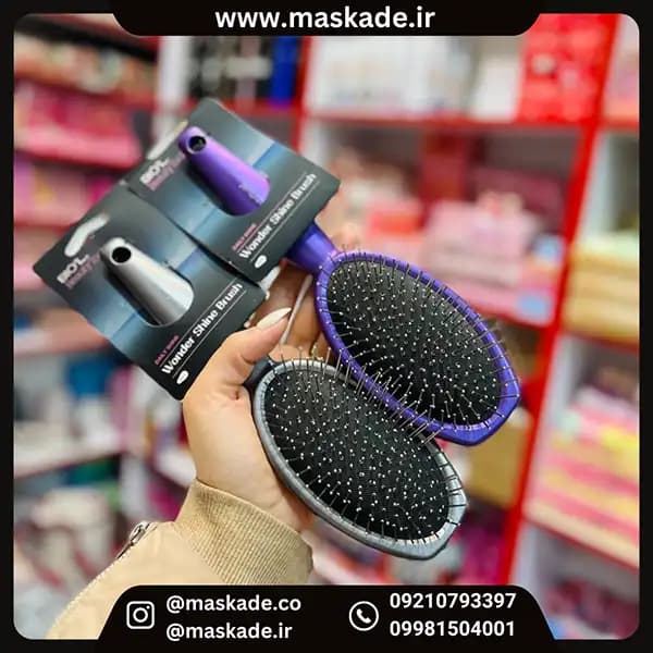برس مو بیول دندانه فلزی کلاسیک — تصویر ۲