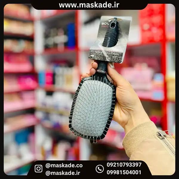 برس مو بیول دندانه فلزی مربعی