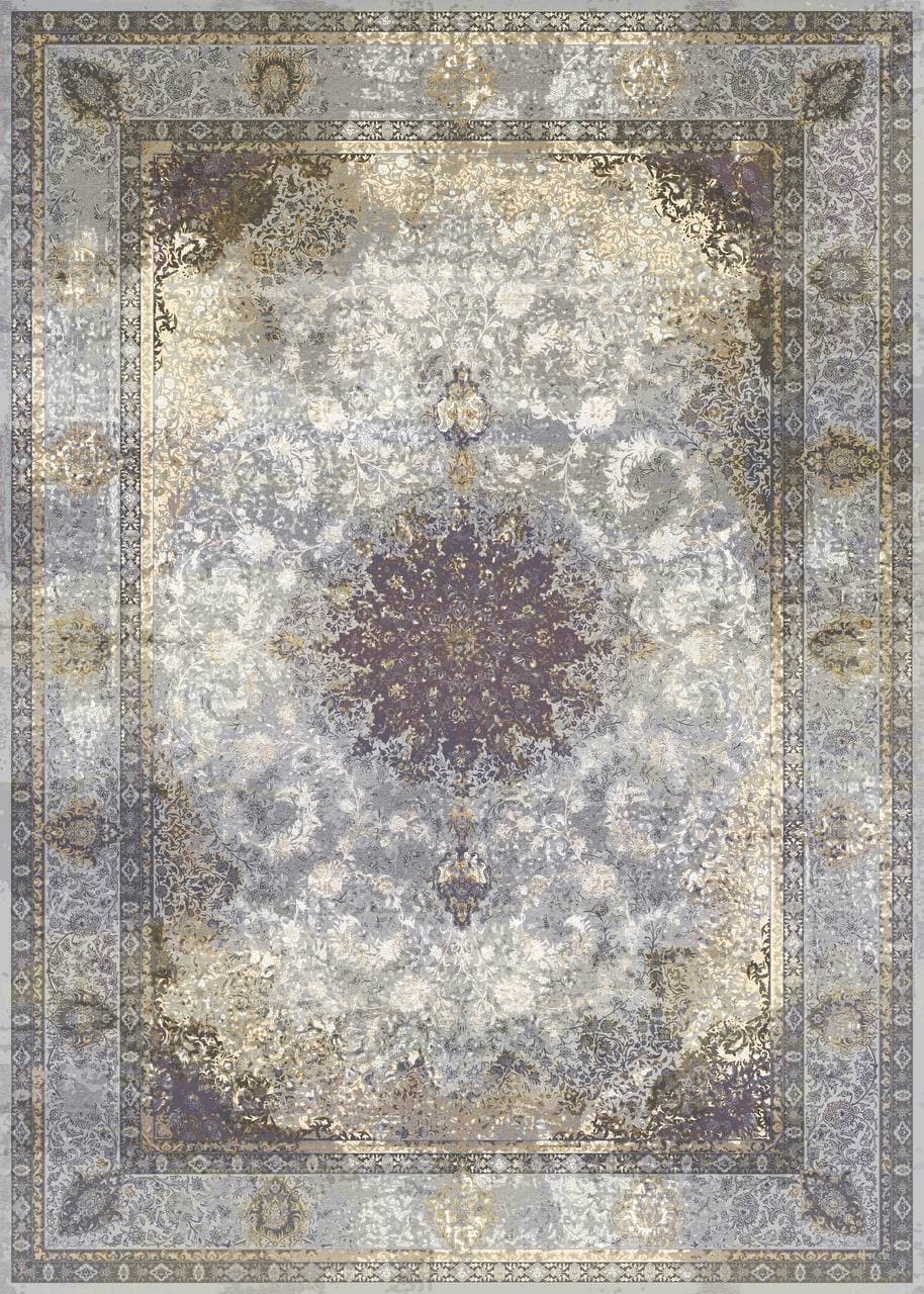 زیر سفره ای مخمل طرح گلدار سنتی بژ فرمهر کد tbt-f13059