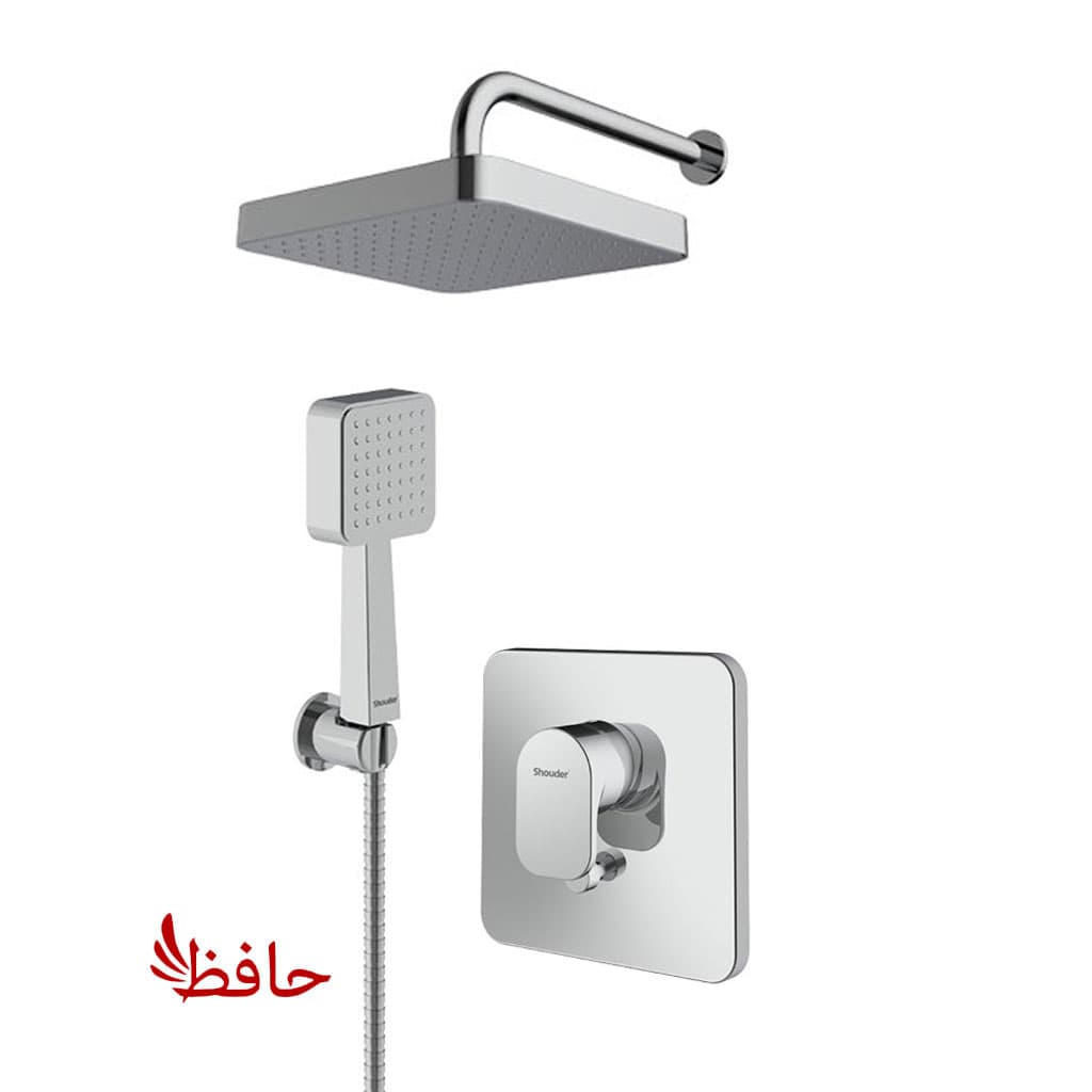 شیر حمام توکار شودر مدل تاین کروم مات تیپ 3
