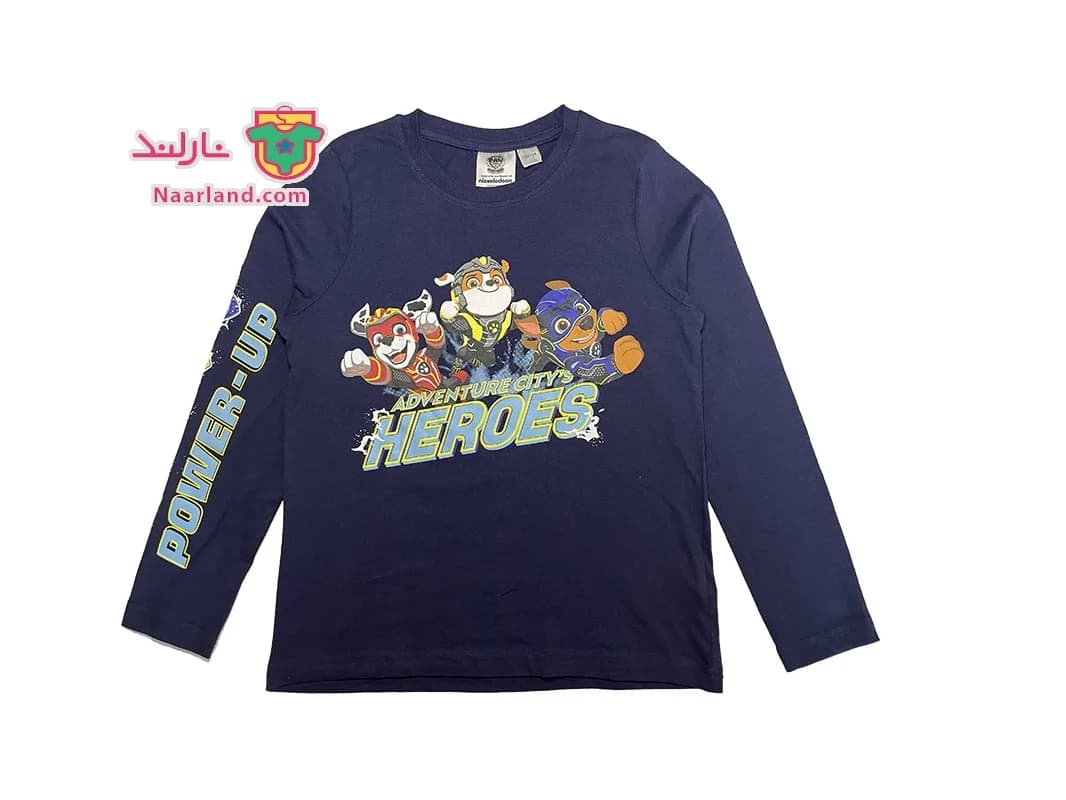بلوز آستین بلند Paw Patrol آلمان سرمه ای طرح سگهای نگهبان