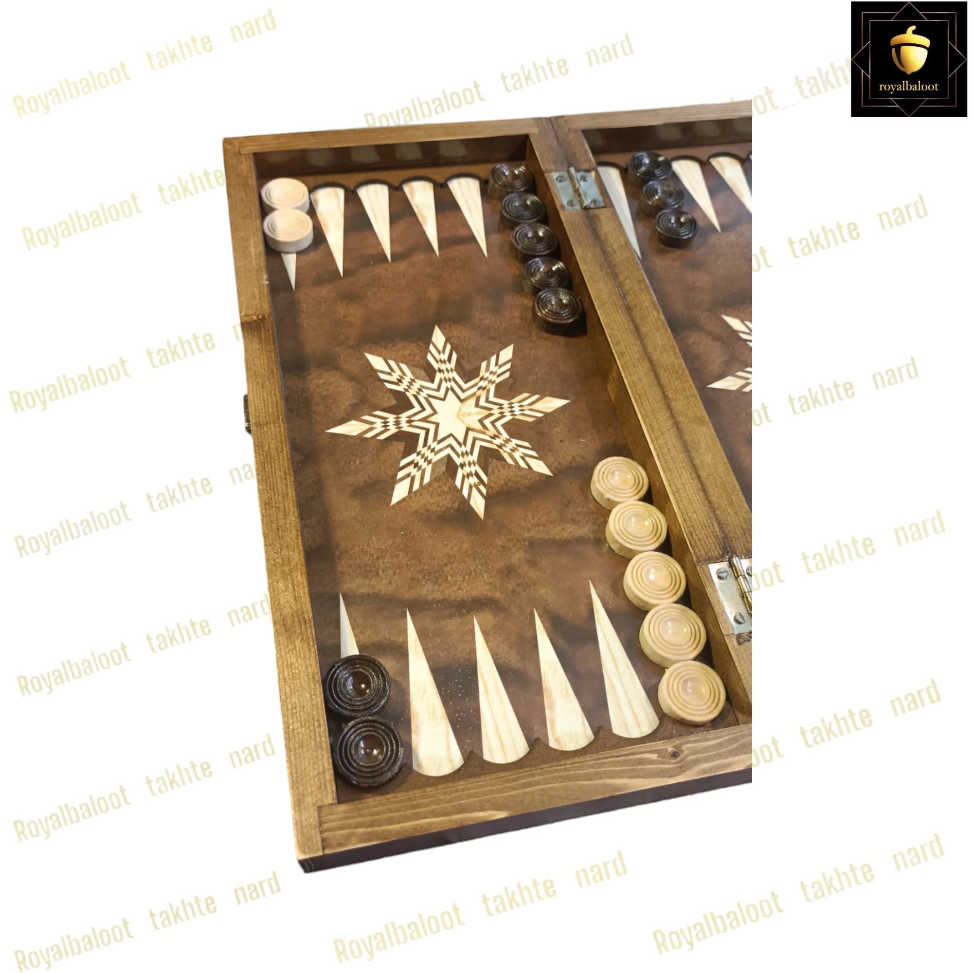 تخته نرد چوب روسی طرح کلاسیک کد 17 — تصویر ۵