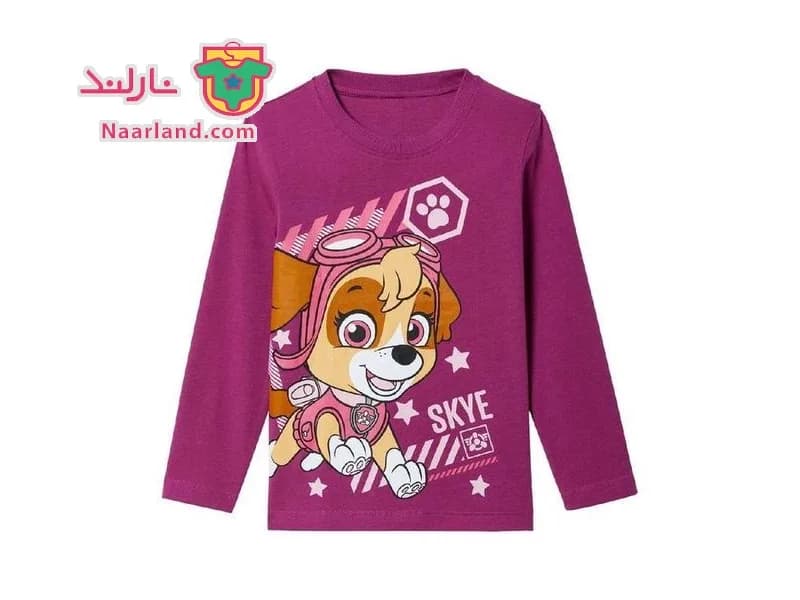 ست بلوز شلوار Paw Patrol صورتی روشن بنفش طرح سگهای نگهبان — تصویر ۳