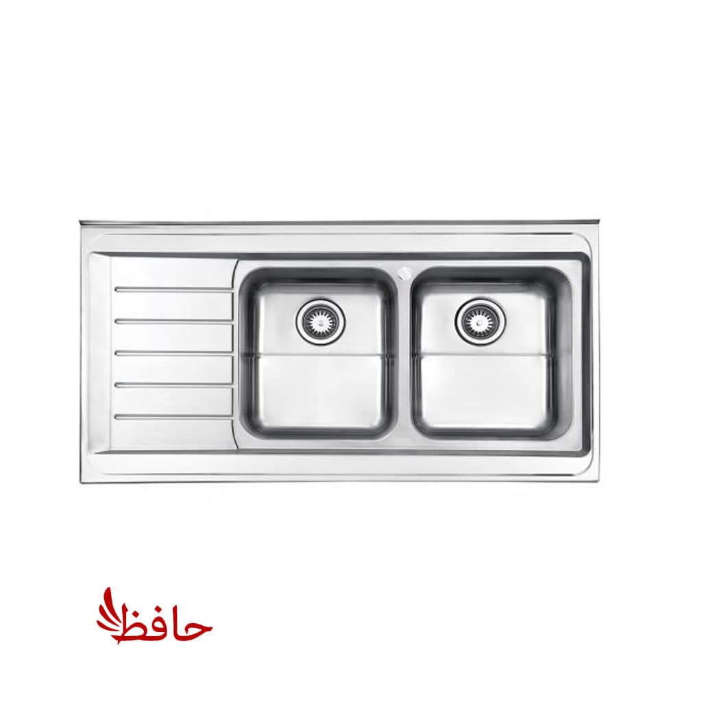 سینک دولگنه فانتزی استیل البرز مدل 735 روکار