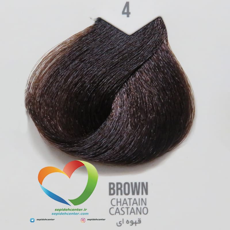 رنگ موی بدون آمونیاک ماکادمیا شماره 4 قهوه ای طبیعی Hair Color MACADAMIA Medium Brown 4