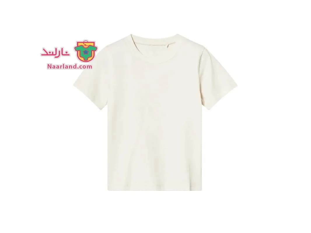 تیشرت نخی Smart Start سفید شیری ساده