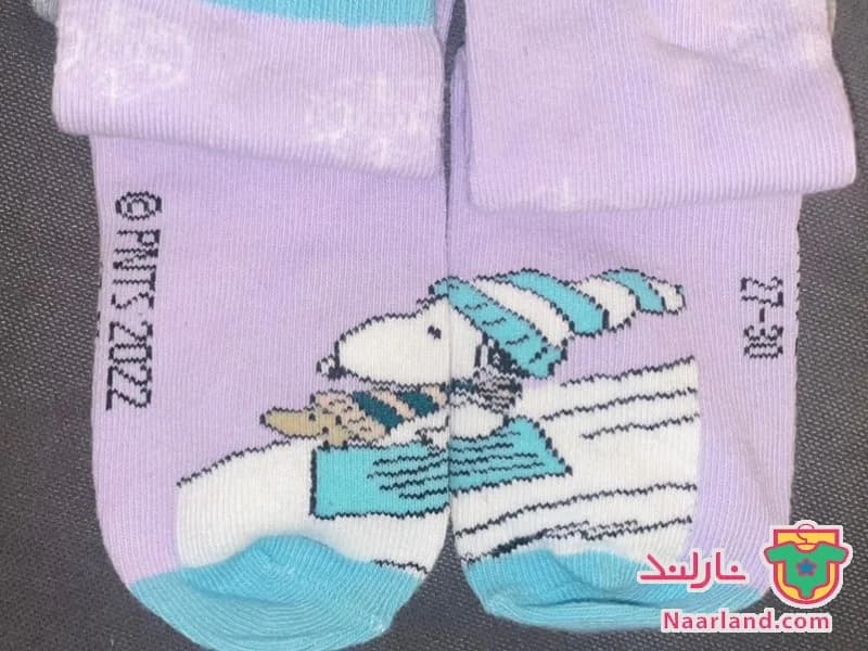 مجموعه 3 جفتی جوراب نخی دخترانه Peanuts آلمان طرح اسنوپی — تصویر ۴