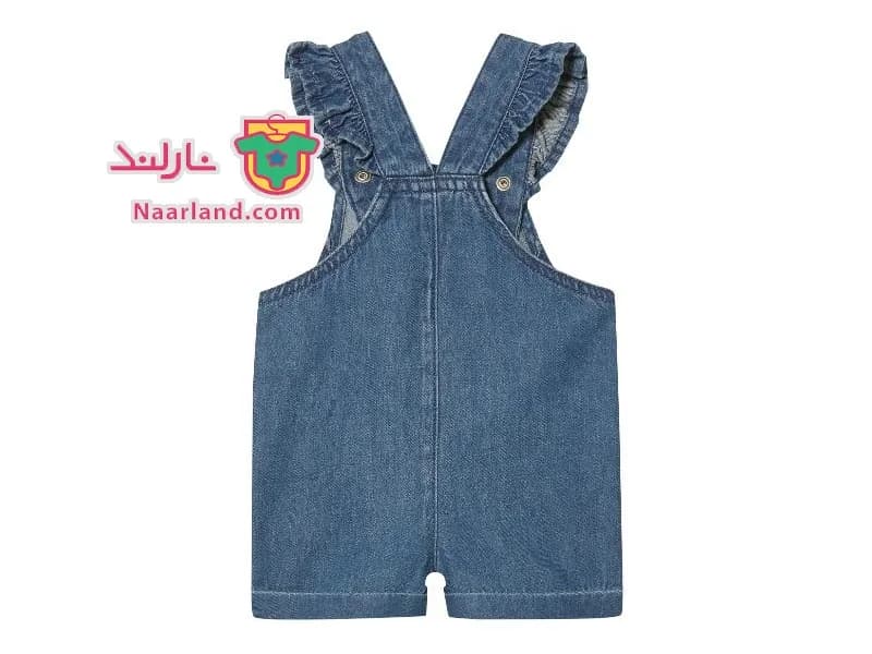 سرهم ( بیلر ) جین نوزادی لوپیلو (Lupilu) آبی جیب طرح قلب — تصویر ۲