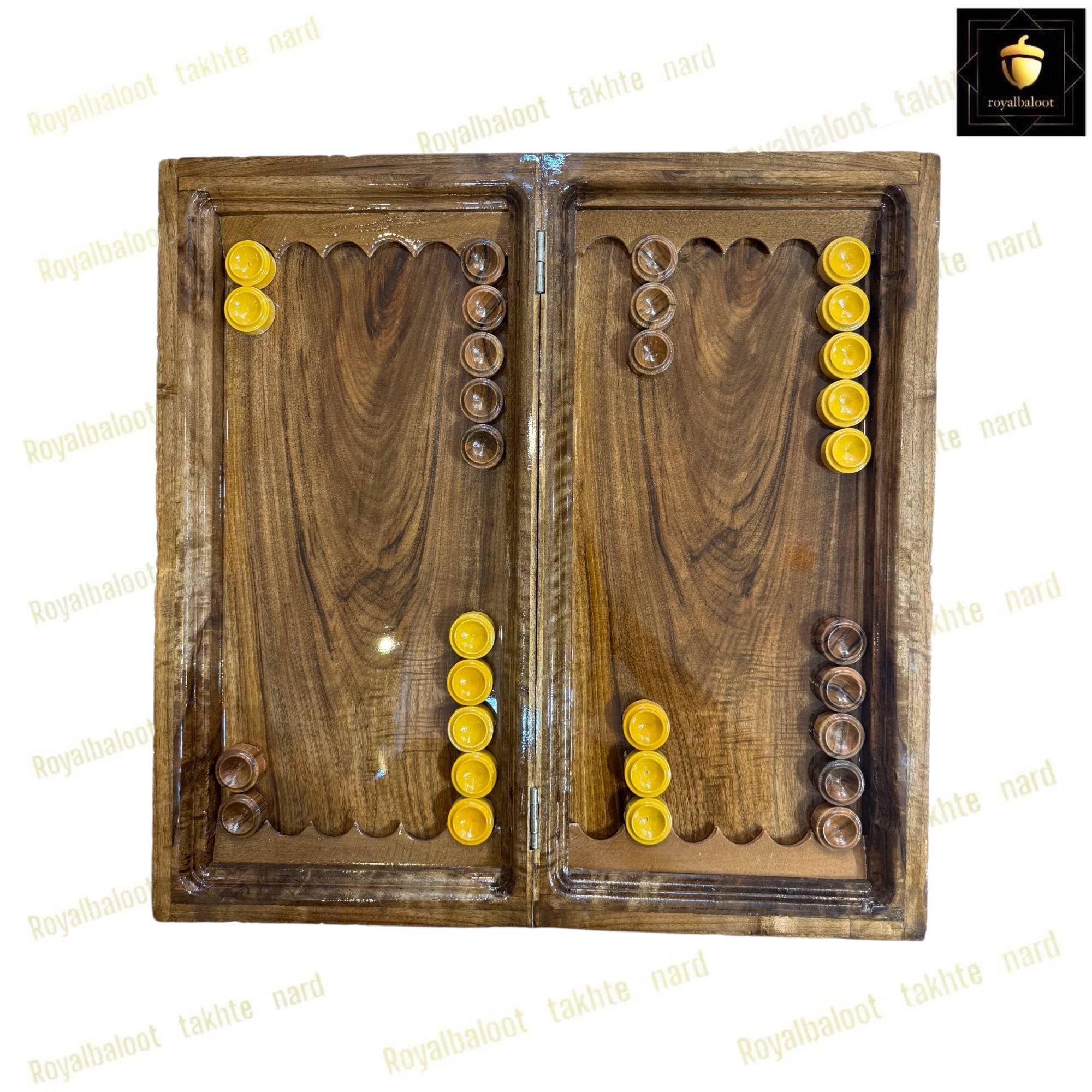 تخته نرد ریشه گردو خالص 55 سانتی 453