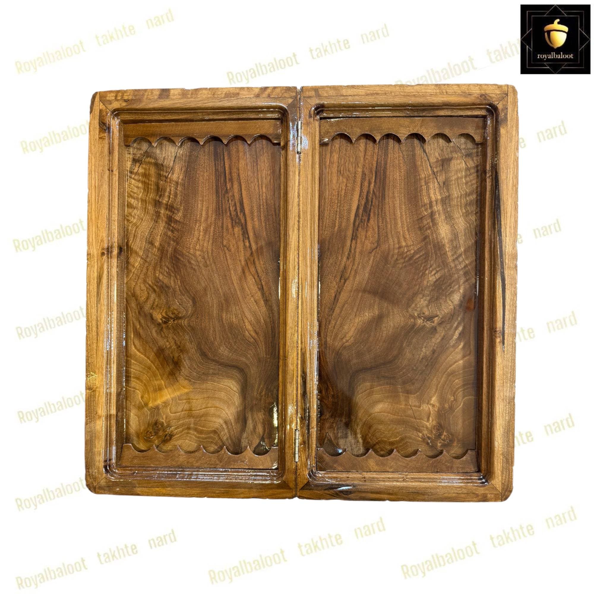 تخته نرد ریشه گردو منبت 55 سانتی کد 441