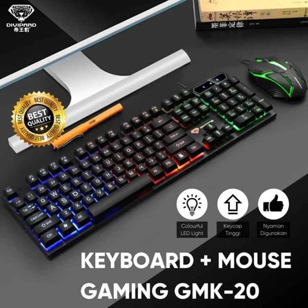 کیبورد و ماوس مخصوص بازی دیوی پارد مدل GMK-20 — تصویر ۴