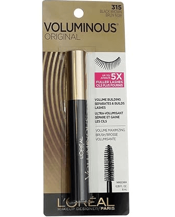 لورآل ریمل ولومینوس مدل 315 مشکی قهوه ای VOLUMINOUS ORIGINAL BLACK BROWN