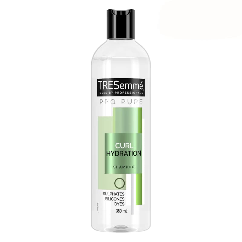 ترزمه شامپو موی فر بدون سولفات حجم 380 میل TRESEMME PRO PURE CURL HYDRATION SHAMPOO — تصویر ۳