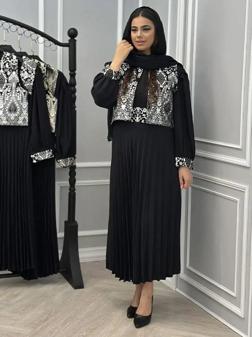 ست سه تیکه (ژیله سارافون و کمربند) گلبهار — تصویر ۳