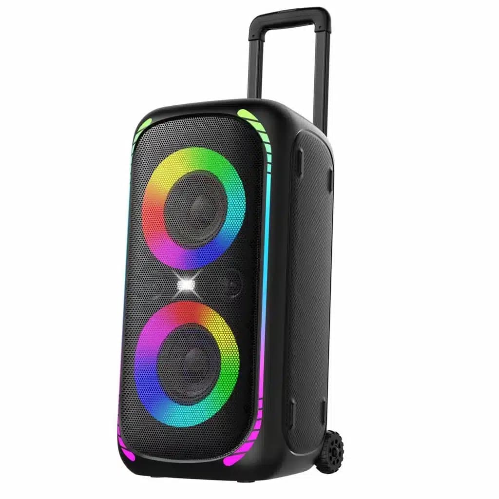 اسپیکر بلوتوثی پرودو Porodo Soundtec 640W Party Speaker with Trolley — تصویر ۲