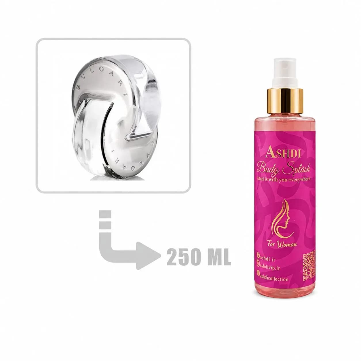 بادی اسپلش بولگاری اومنیا کریستالین (بلگاری امنیا کریستال) 250 میلی اشدی | BVLGARI – Omnia Crystalline