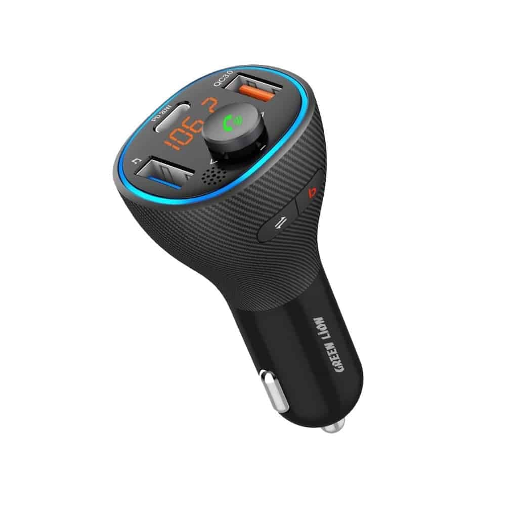 فندکی ماشین با فرستنده FM داخلی Green Lion Wireless Hands-Free Car Kit with Built-In FM Transmitter