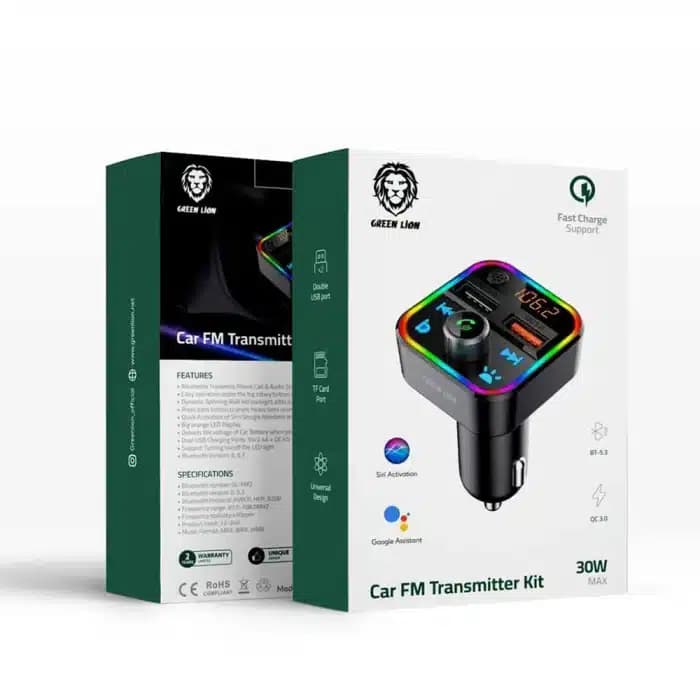 شارژر فندکی گرین لاین Green Lion Car FM Transmitter Kit — تصویر ۲
