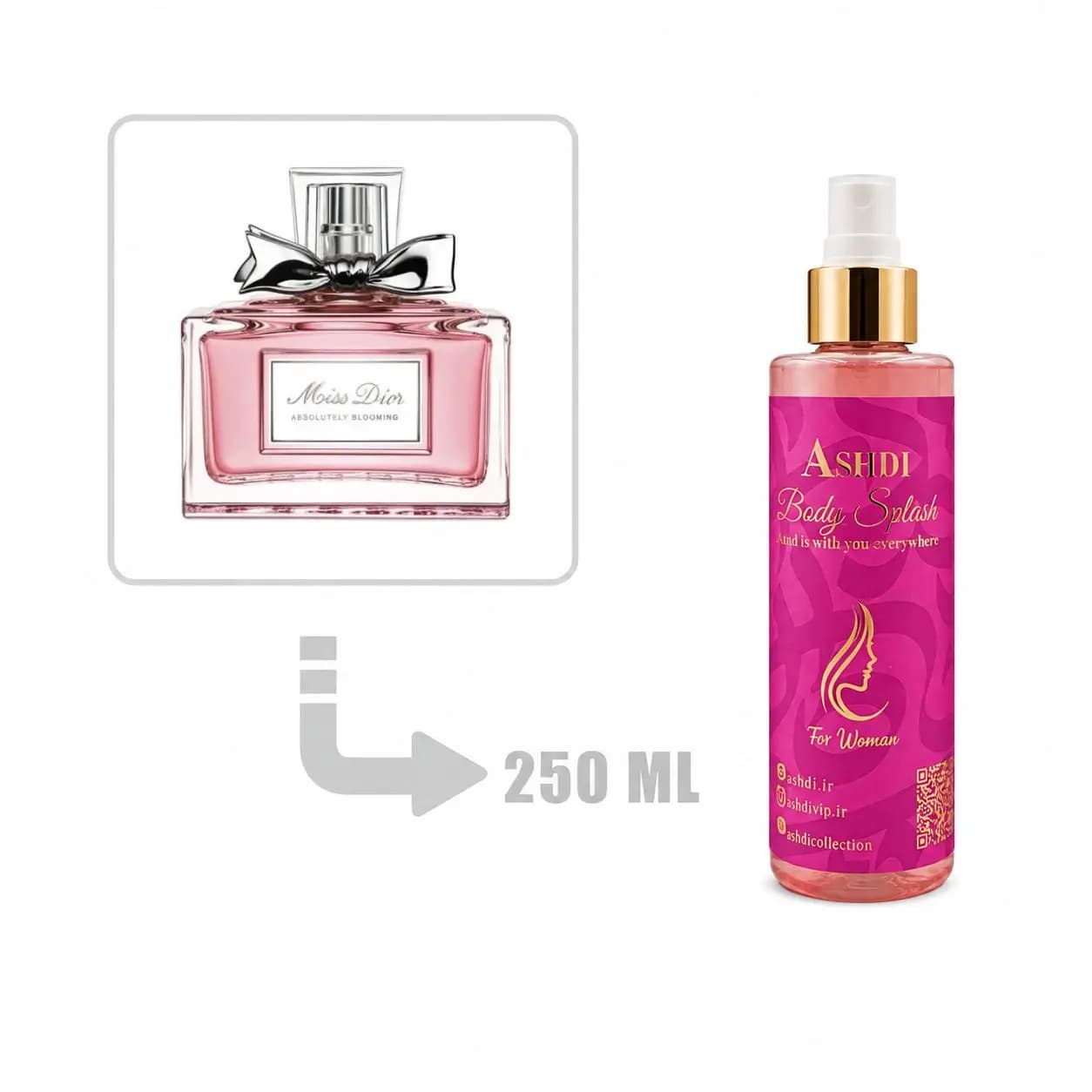 بادی اسپلش دیور میس دیور ابسولوتلی بلومینگ 250 میلی اشدی| Dior Miss Dior Absolutely Blooming