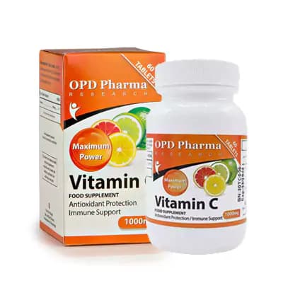 قرص ویتامین C ث 1000 میلی گرم او پی دی فارما 60 عددی — تصویر ۲