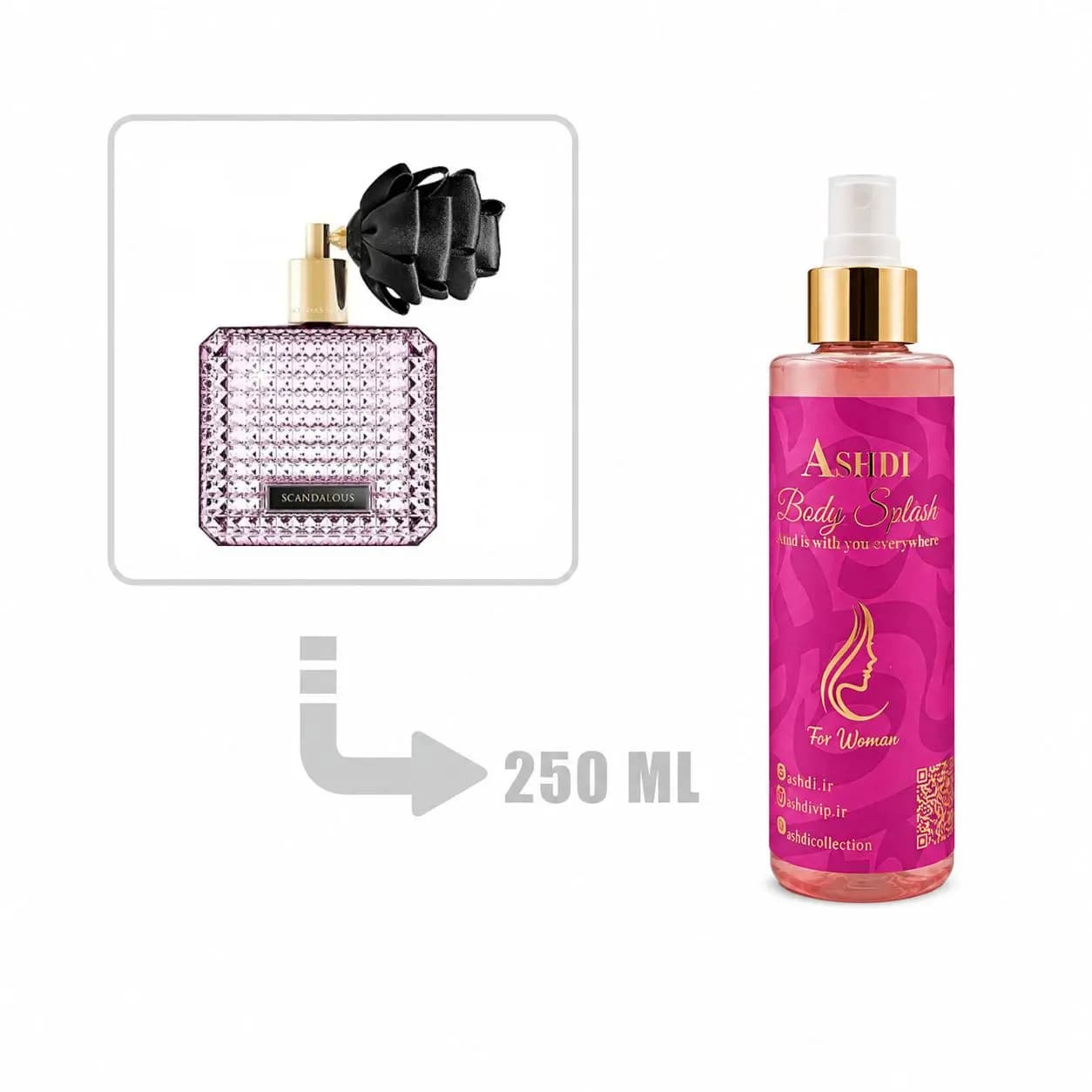 بادی اسپلش ویکتوریا سکرت اسکندلوس 250 میلی اشدی| Victoria Secret Scandalous