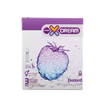 کاندوم خاردار ایکس دریم XDream مدل Dotted بسته 3 عددی