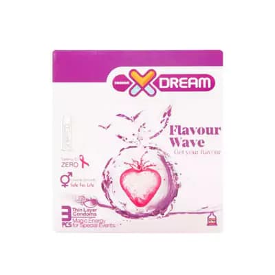 کاندوم میوه ای ایکس دریم XDream مدل Flavour Wave بسته 3 عددی