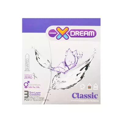 کاندوم کلاسیک ایکس دریم XDream مدل Classic بسته 3 عددی — تصویر ۲