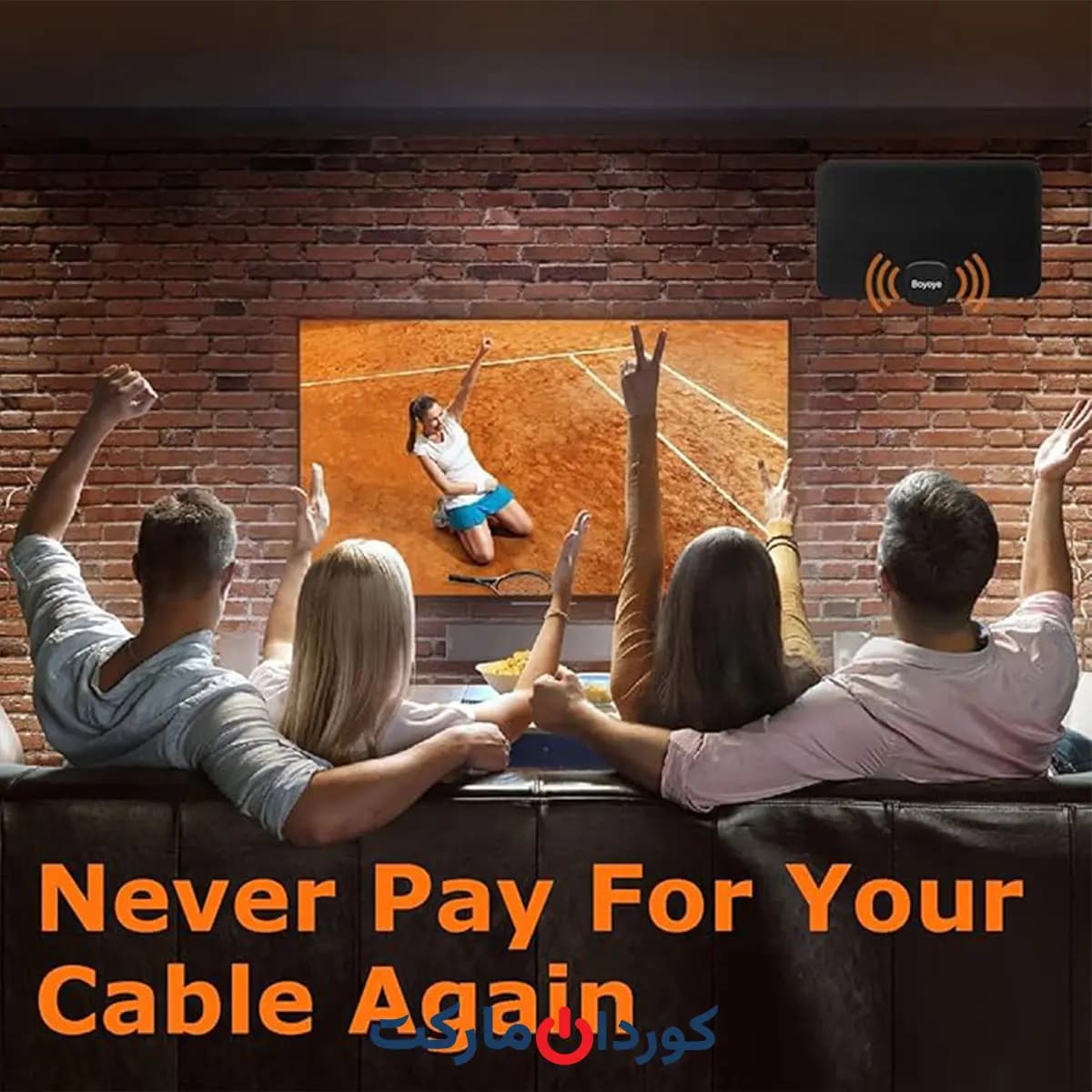 آنتن تلویزیون داخلی دارای بوستر تقویت کنندە سیگنال Boyoye 4K — تصویر ۳