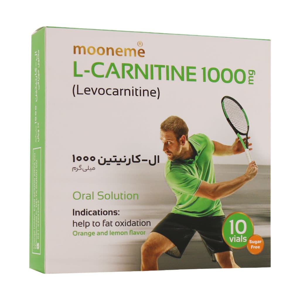ویال خوراکی ال کارنیتین 1000 میلی گرم مونم اکسیر آفرین آریا 10 عدد — تصویر ۳