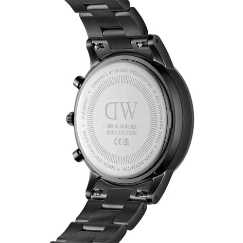 ساعت مردانه دنیل ولینگتون سه موتوره تمام مشکی | مدل DW-5428-G — تصویر ۳