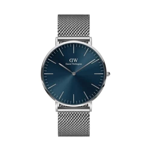 ساعت مردانه دنیل ولینگتون بند حصیری نقره‌ای | مدل DW-4695-G