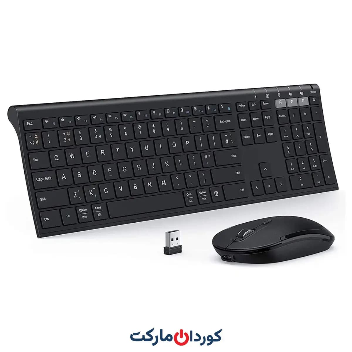 ست ماوس و کیبورد با 3اتصال همزمان(1عدد وایفای و 2عدد بلوتوث) جلی کامب Jelly Comb مدل KS15BS-3