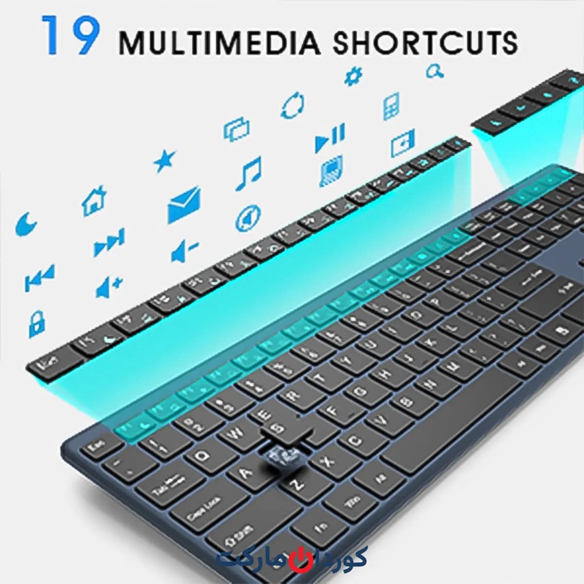 ست ماوس و کیبورد بیسیم اسلیم و بیصدا مدل KG9013 (مدل ماوس:G3180E) — تصویر ۵