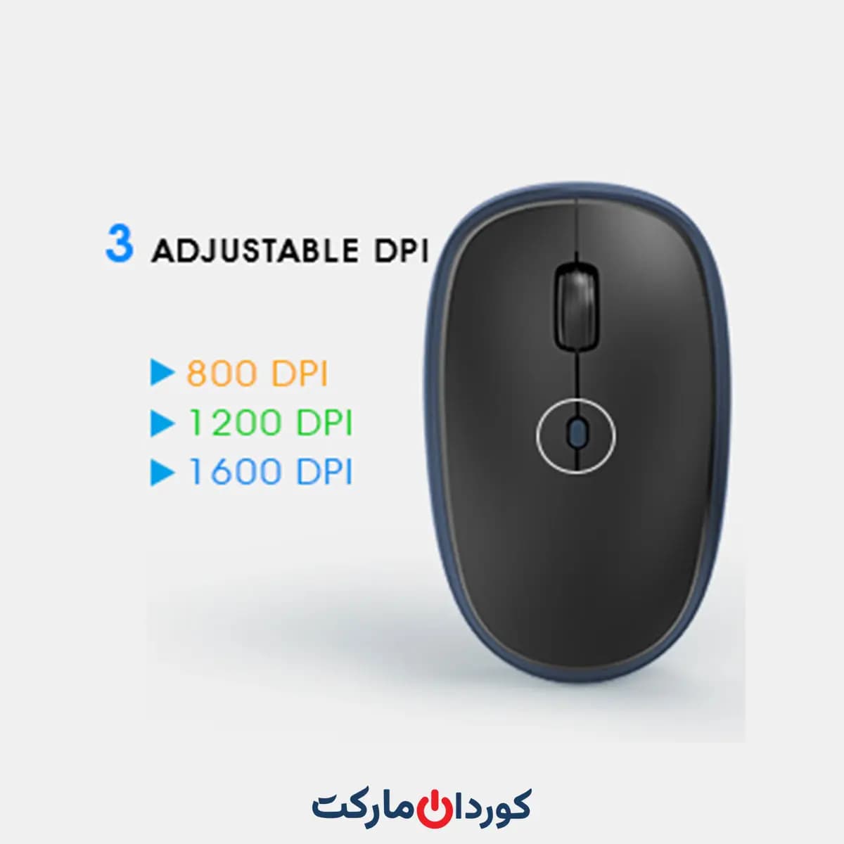 ست ماوس و کیبورد بیسیم اسلیم و بیصدا مدل KG9013 (مدل ماوس:G3180E) — تصویر ۳