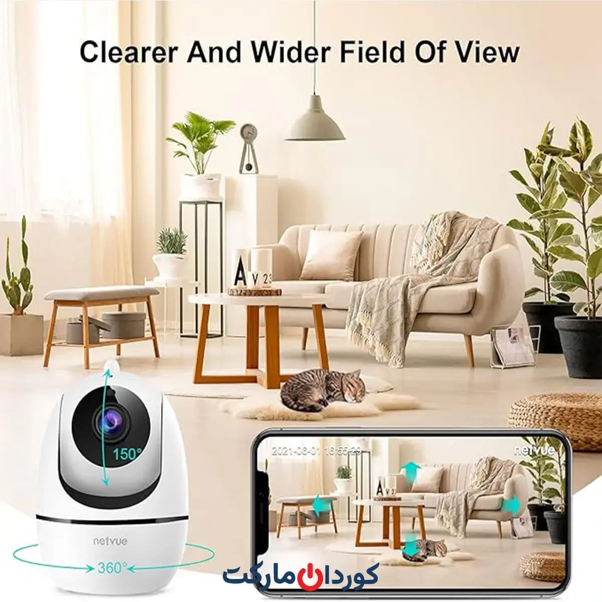 دوربین بیسیم تحت شبکە 360درجە فول اچ دی نت ویو Netvue Orb Mini — تصویر ۷
