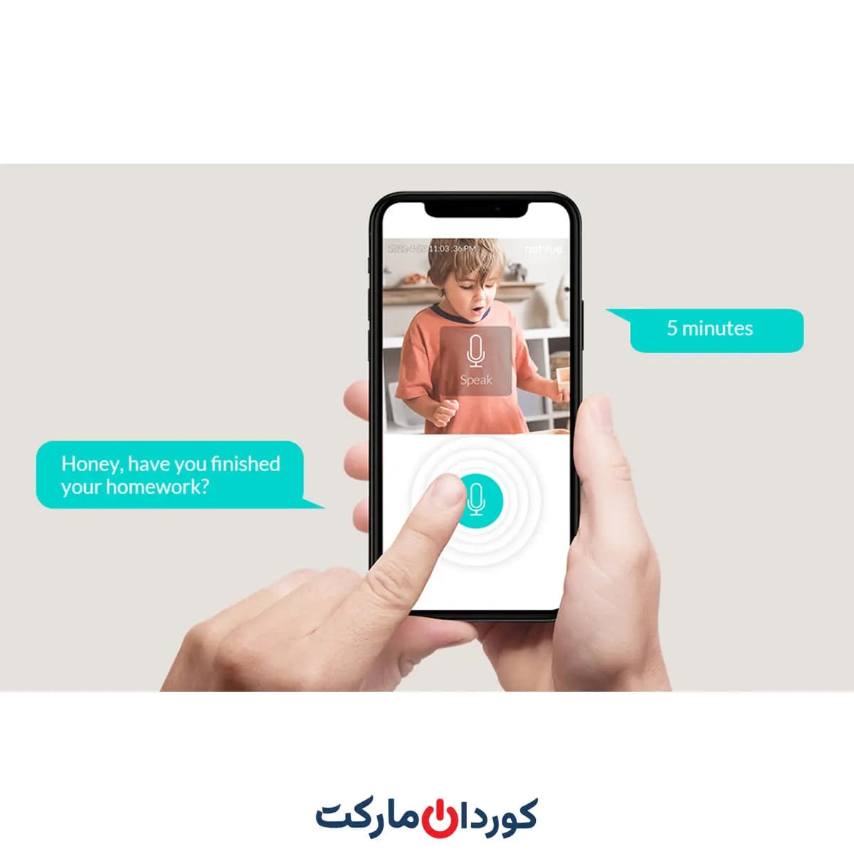 دوربین بیسیم تحت شبکە 360درجە فول اچ دی نت ویو Netvue Orb Mini — تصویر ۵