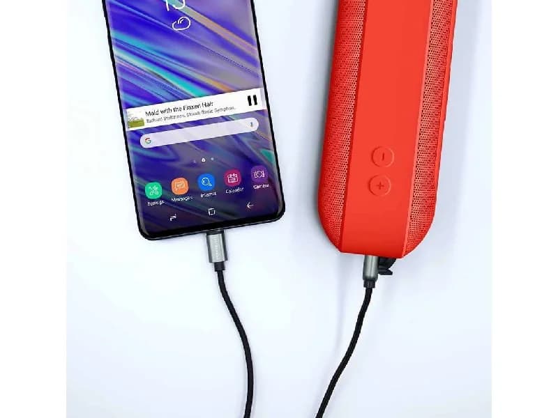کابل تایپ سی به Aux پاورولوژی Powerology Braided Audio Type C to 3.5mm AUX Cable — تصویر ۳