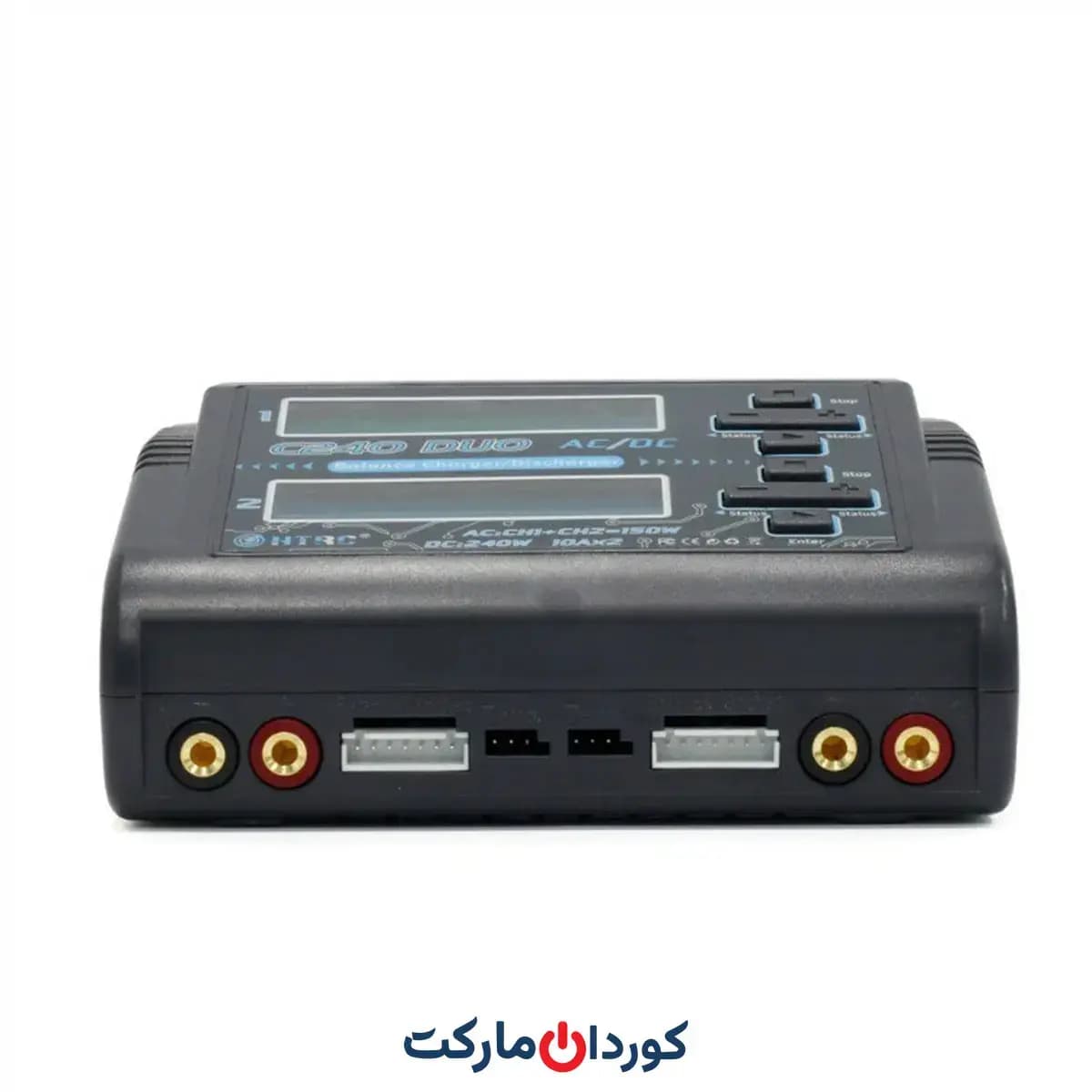 شارژر هوشمند انواع باتری مدل C240 Duo برند HTRC برای باتری‌های LiPo/Li-ion/LiHV/LiFe/NiMH/NiCd/Pb
