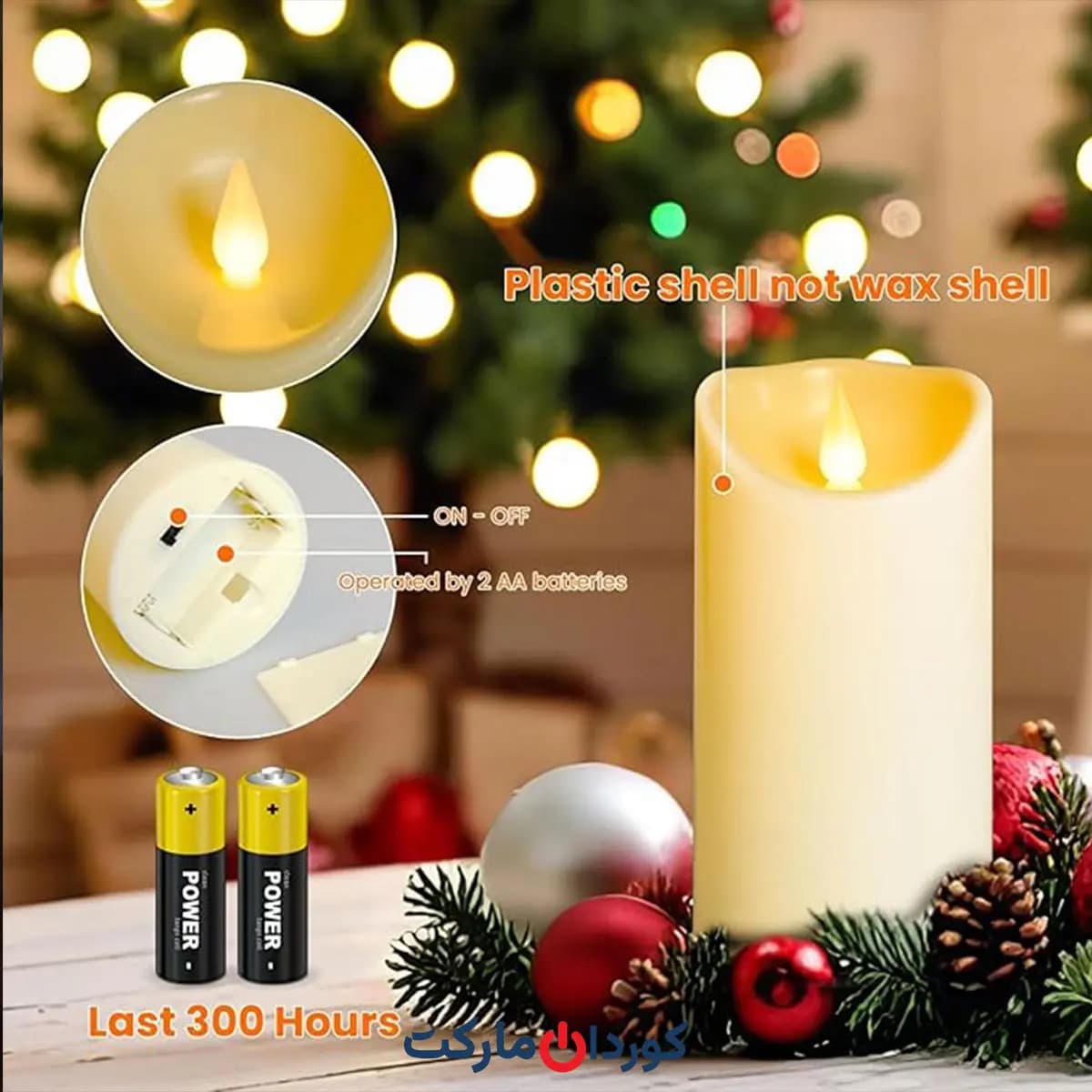 شمع 3عددی هوشمند LED با کنترل از راه دور AIR ZUKER ایر زوکر — تصویر ۴