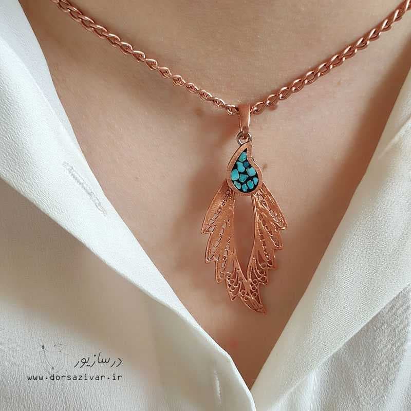 گردنبند برگ فیروزه — تصویر ۲
