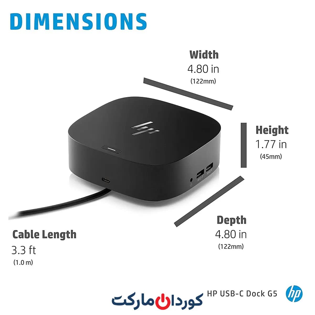 هاب و مبدل استوک HP USB-C Dock G5 — تصویر ۳