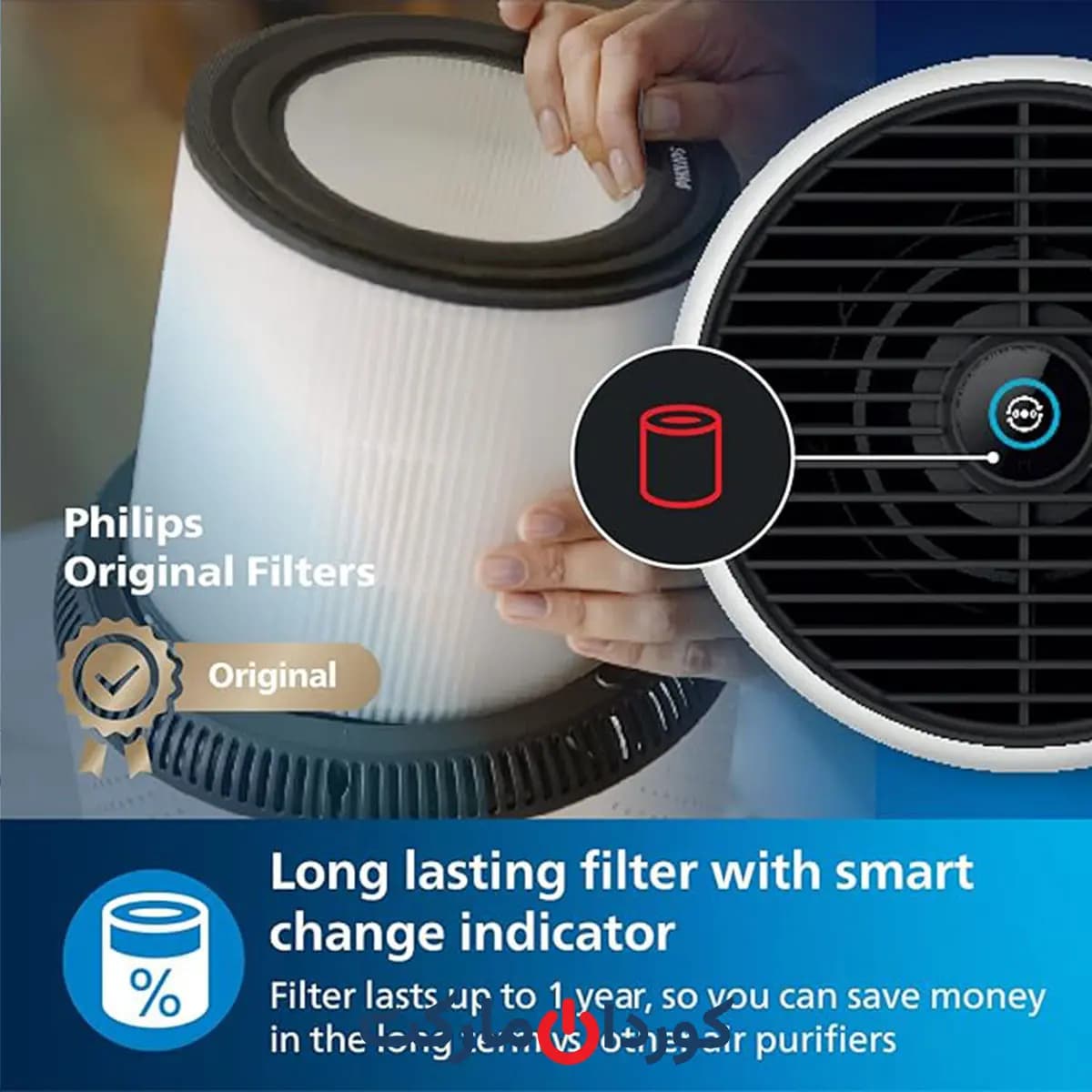 تصفیه هوا فیلیپس با سنسور هوشمند Philips مدل ac0820/30 — تصویر ۶