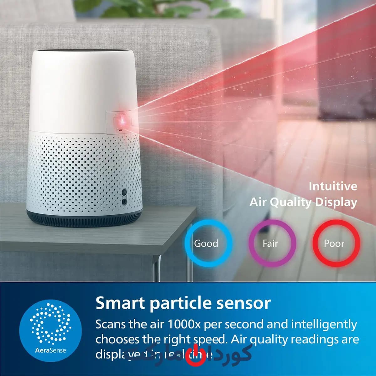 تصفیه هوا فیلیپس با سنسور هوشمند Philips مدل ac0820/30 — تصویر ۴