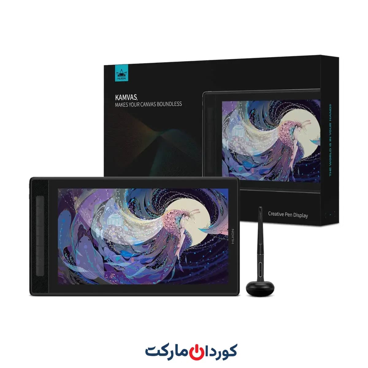 قلم نوری و تبلت طراحی هویون HUION KAMVAS Pro16 2.5K QHDمدل gt1602 — تصویر ۳